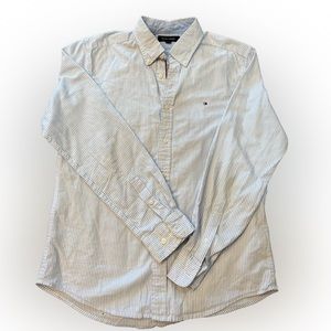 Tommy Hilfiger blue and white oxford size medium